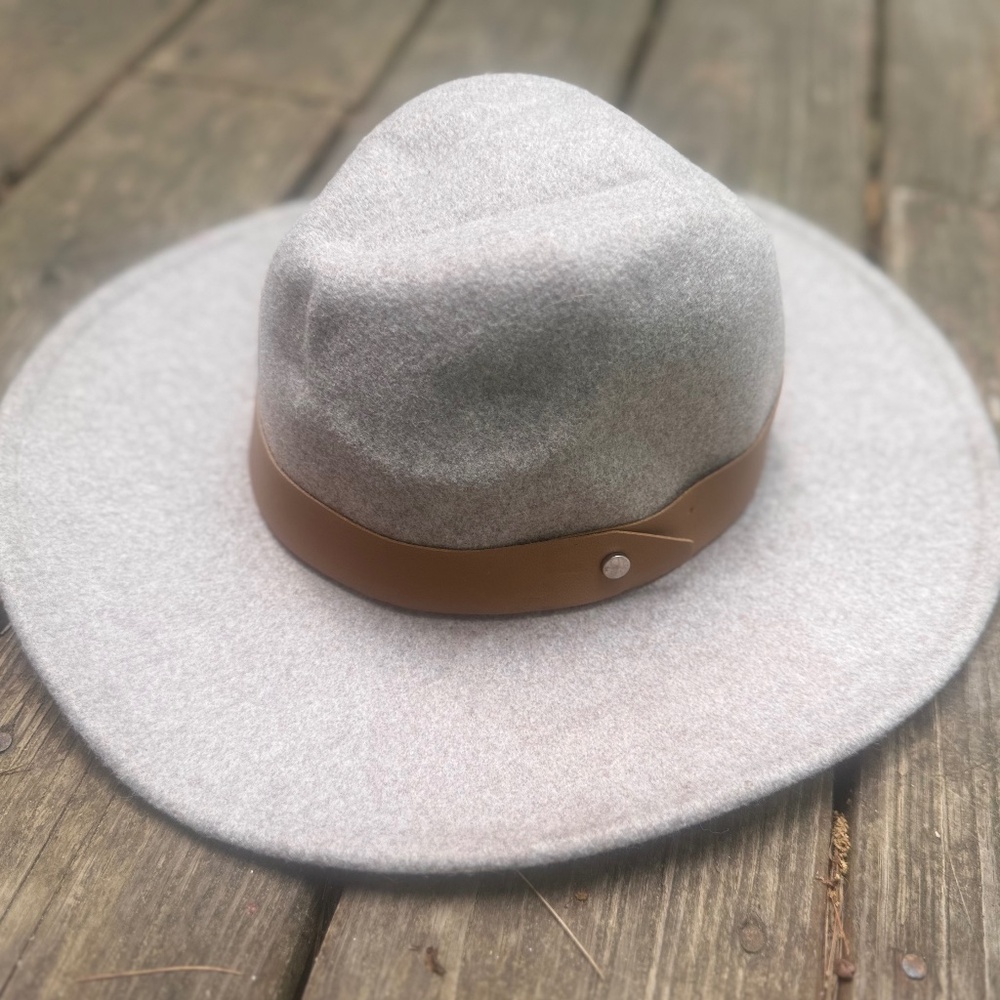 Stylish WIDE BRIM FEDORA HAT WOOL BLEND